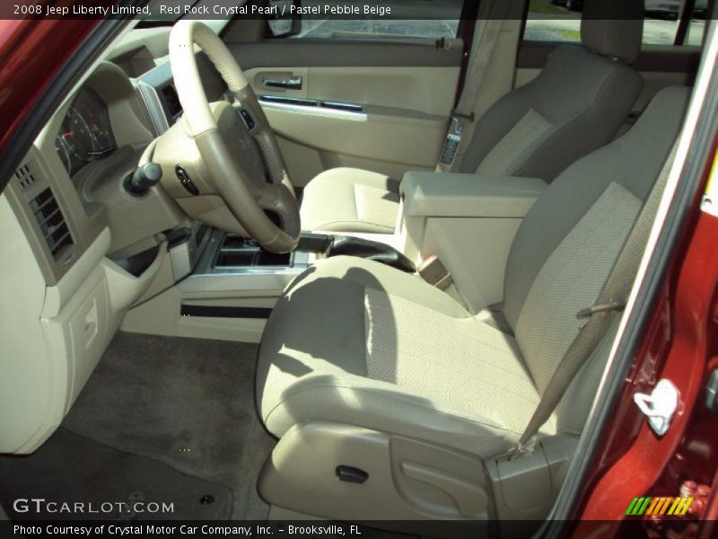 Red Rock Crystal Pearl / Pastel Pebble Beige 2008 Jeep Liberty Limited