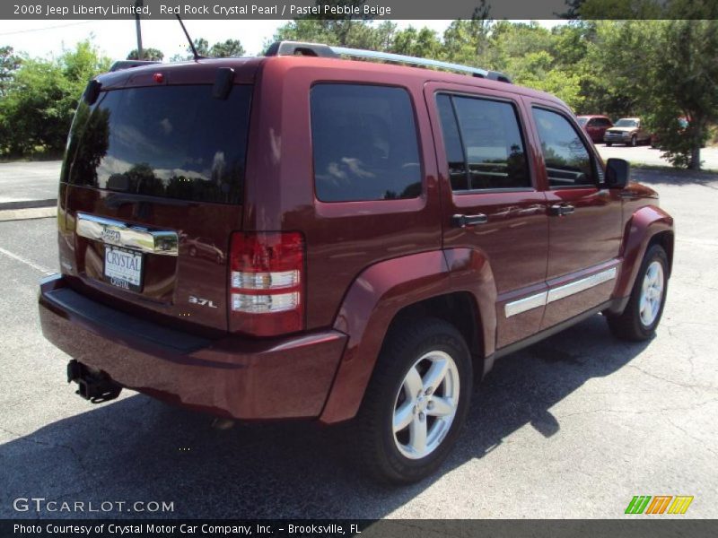 Red Rock Crystal Pearl / Pastel Pebble Beige 2008 Jeep Liberty Limited