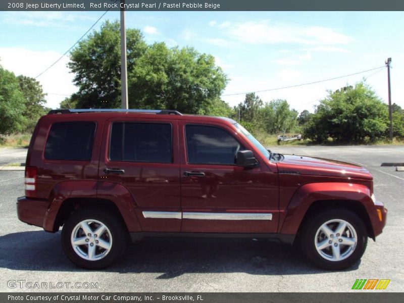 Red Rock Crystal Pearl / Pastel Pebble Beige 2008 Jeep Liberty Limited
