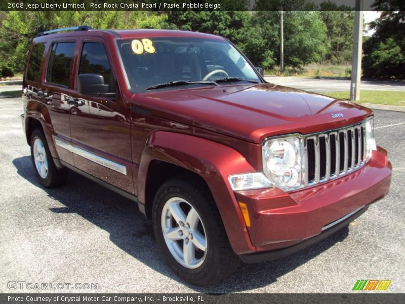 Red Rock Crystal Pearl / Pastel Pebble Beige 2008 Jeep Liberty Limited