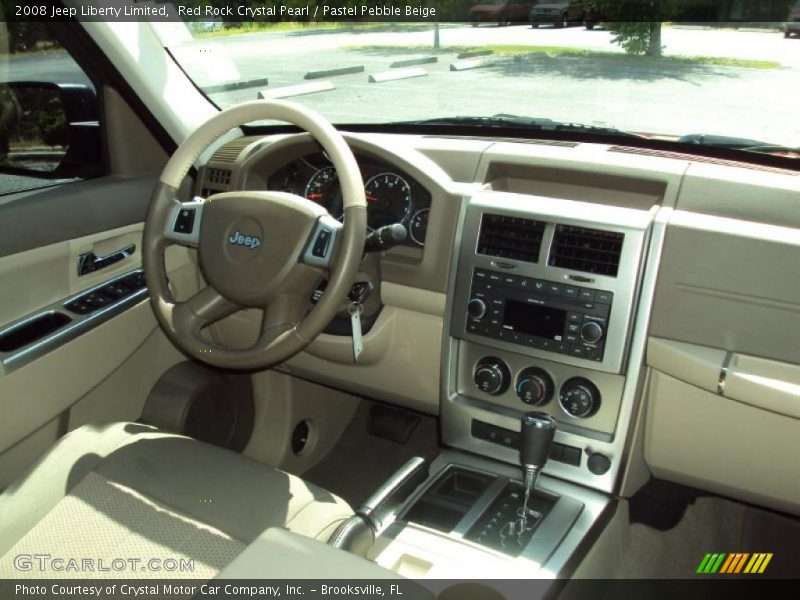Red Rock Crystal Pearl / Pastel Pebble Beige 2008 Jeep Liberty Limited
