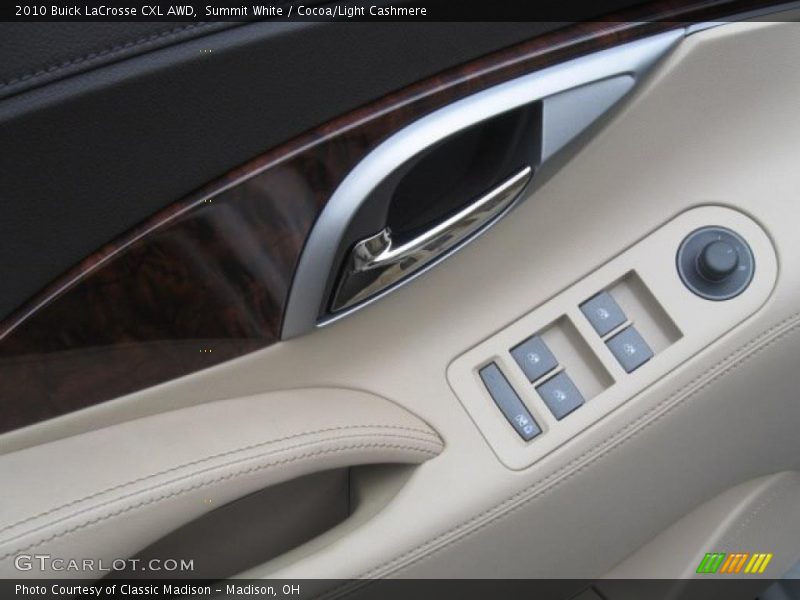 Summit White / Cocoa/Light Cashmere 2010 Buick LaCrosse CXL AWD