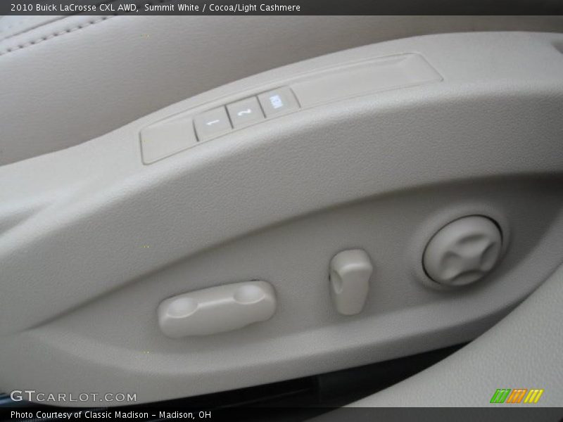 Summit White / Cocoa/Light Cashmere 2010 Buick LaCrosse CXL AWD
