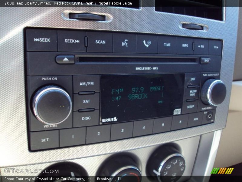 Red Rock Crystal Pearl / Pastel Pebble Beige 2008 Jeep Liberty Limited