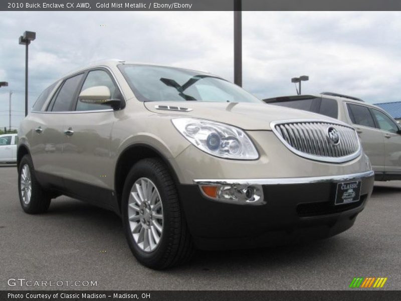 Gold Mist Metallic / Ebony/Ebony 2010 Buick Enclave CX AWD