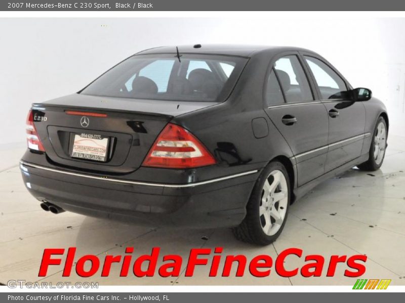 Black / Black 2007 Mercedes-Benz C 230 Sport