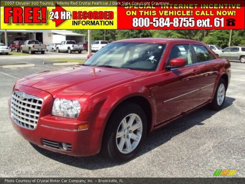 Inferno Red Crystal Pearlcoat / Dark Slate Gray/Light Graystone 2007 Chrysler 300 Touring