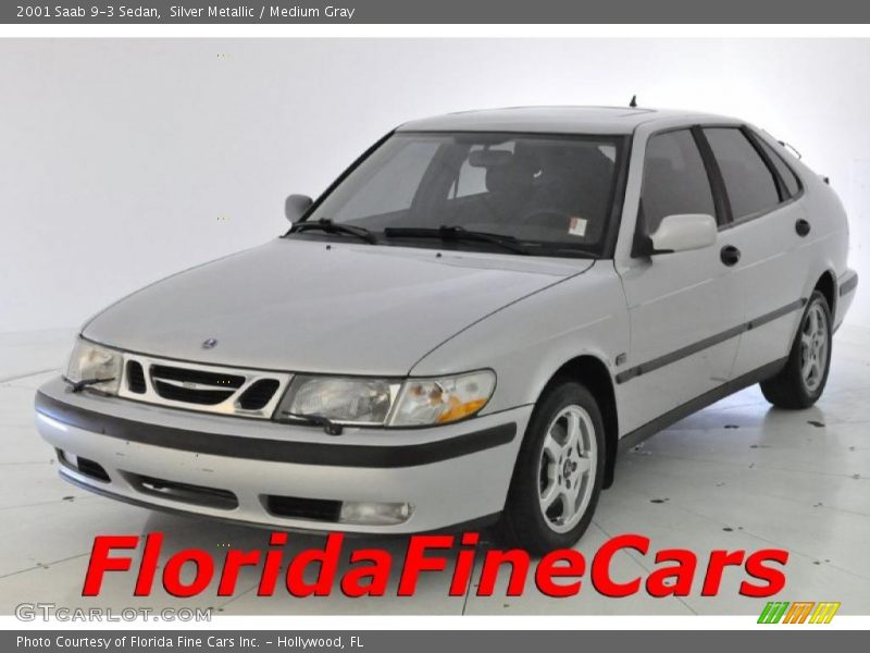 Silver Metallic / Medium Gray 2001 Saab 9-3 Sedan