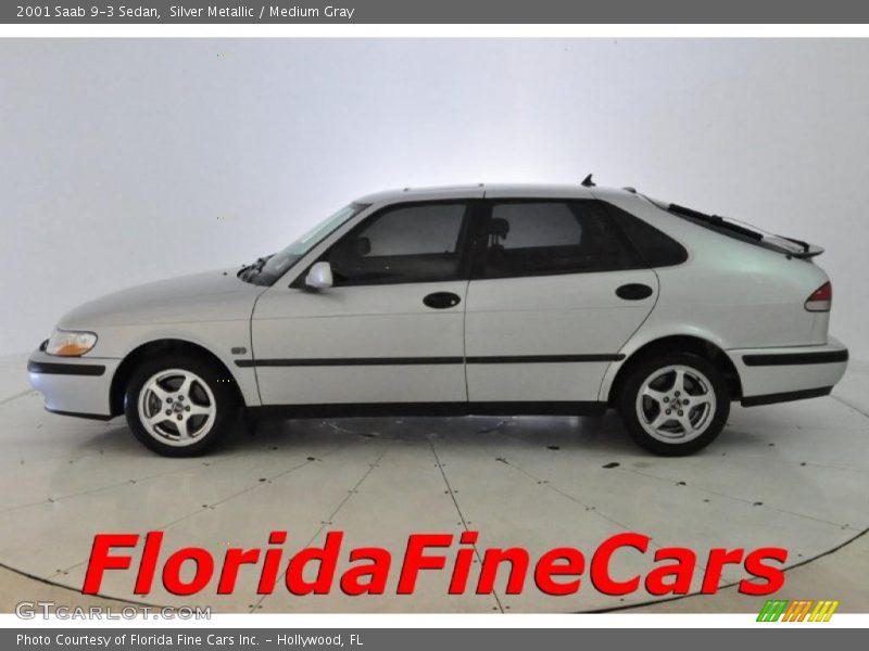 Silver Metallic / Medium Gray 2001 Saab 9-3 Sedan
