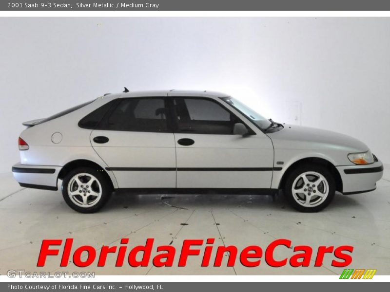 Silver Metallic / Medium Gray 2001 Saab 9-3 Sedan
