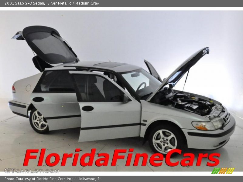 Silver Metallic / Medium Gray 2001 Saab 9-3 Sedan