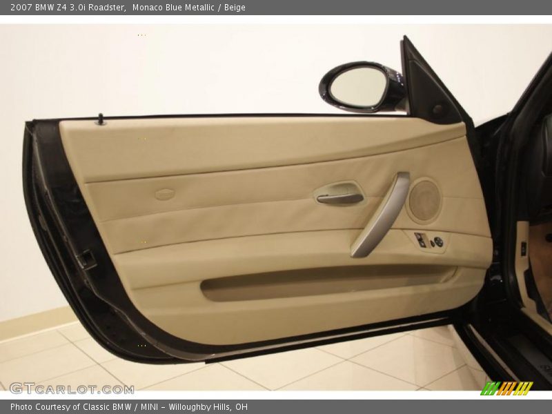 Monaco Blue Metallic / Beige 2007 BMW Z4 3.0i Roadster