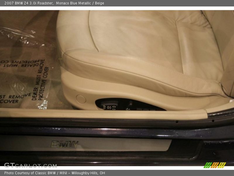 Monaco Blue Metallic / Beige 2007 BMW Z4 3.0i Roadster