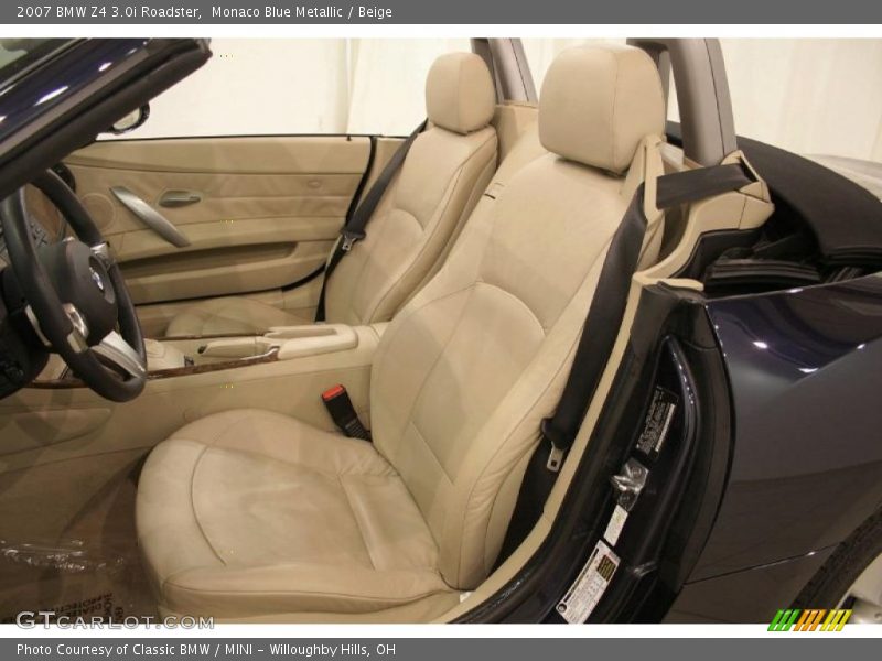 Monaco Blue Metallic / Beige 2007 BMW Z4 3.0i Roadster