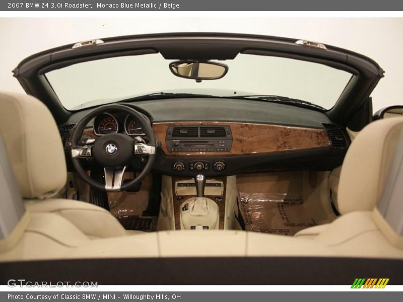 Monaco Blue Metallic / Beige 2007 BMW Z4 3.0i Roadster
