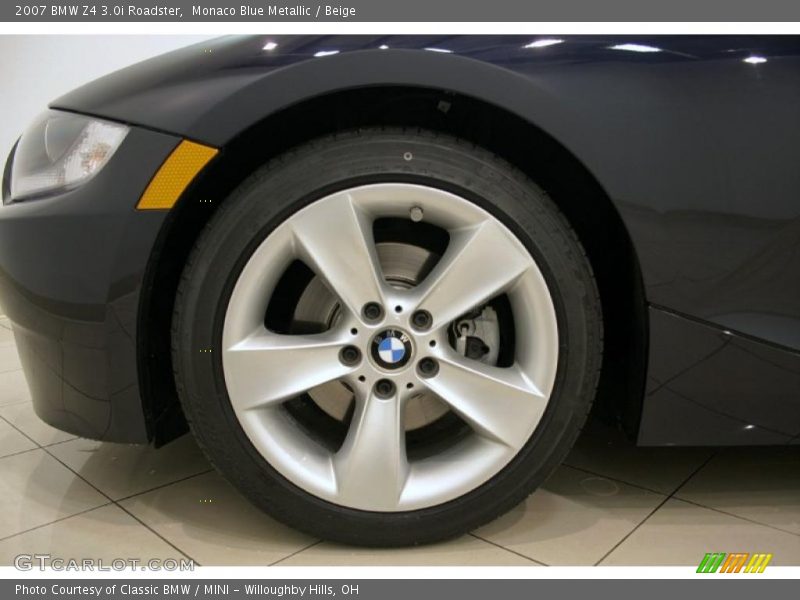 Monaco Blue Metallic / Beige 2007 BMW Z4 3.0i Roadster
