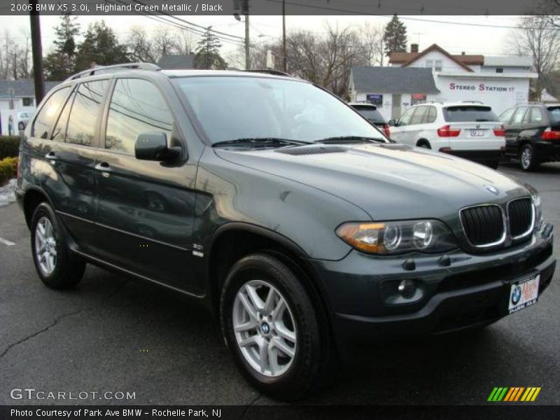 Highland Green Metallic / Black 2006 BMW X5 3.0i