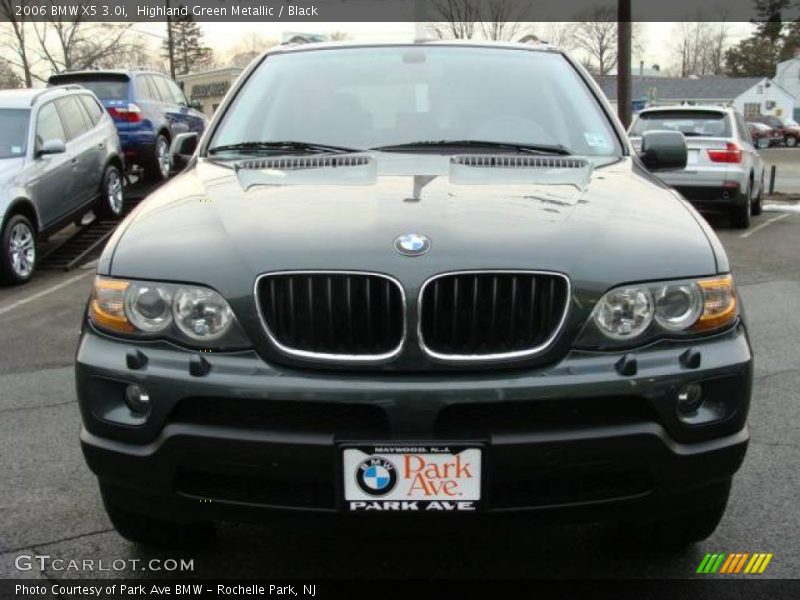 Highland Green Metallic / Black 2006 BMW X5 3.0i