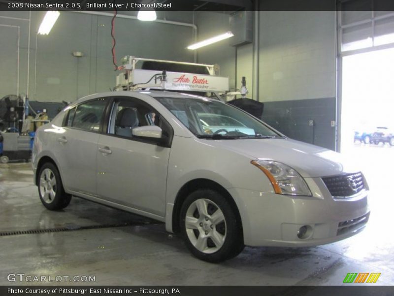 Brilliant Silver / Charcoal/Steel 2008 Nissan Sentra 2.0 S