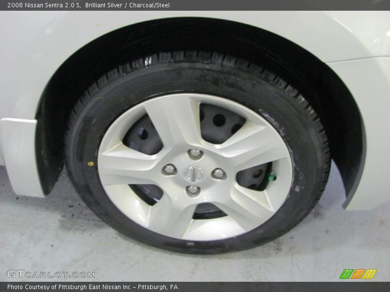 Brilliant Silver / Charcoal/Steel 2008 Nissan Sentra 2.0 S