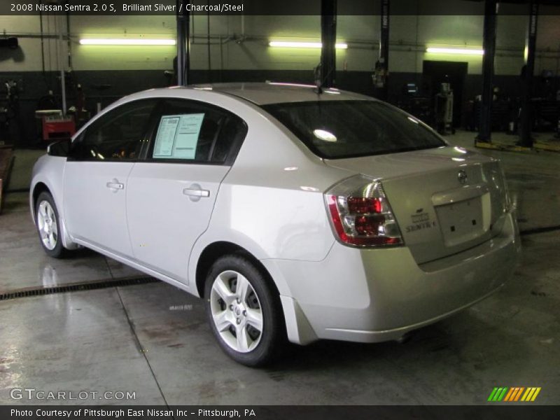 Brilliant Silver / Charcoal/Steel 2008 Nissan Sentra 2.0 S
