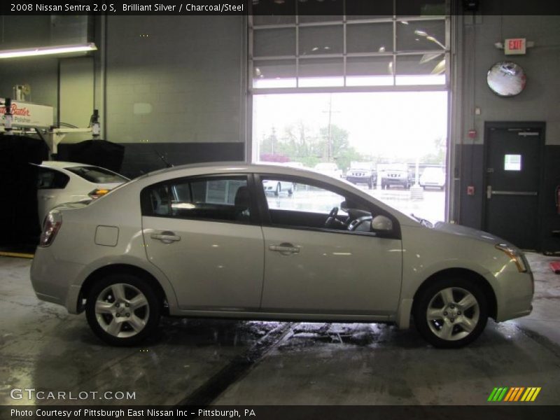 Brilliant Silver / Charcoal/Steel 2008 Nissan Sentra 2.0 S