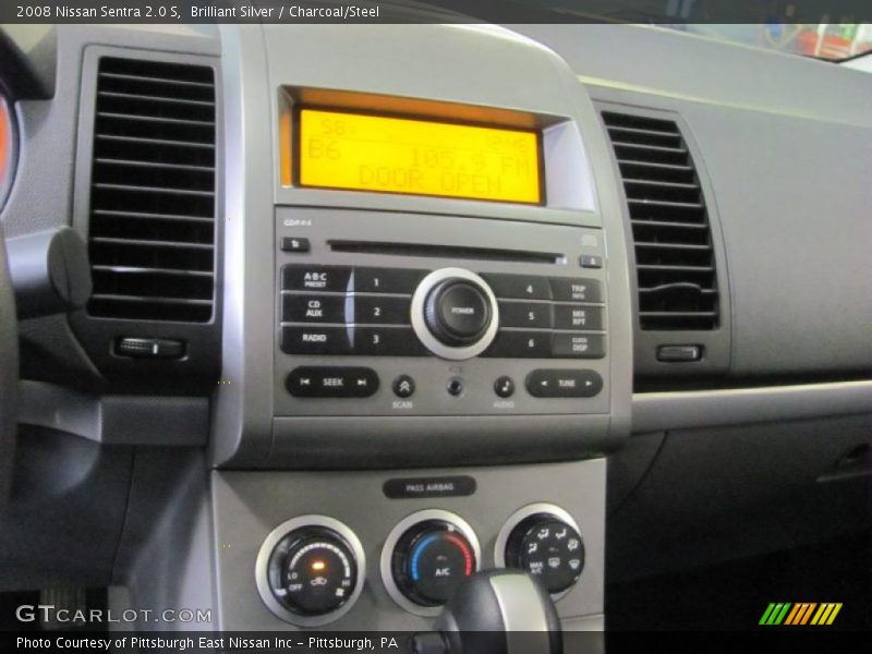 Brilliant Silver / Charcoal/Steel 2008 Nissan Sentra 2.0 S