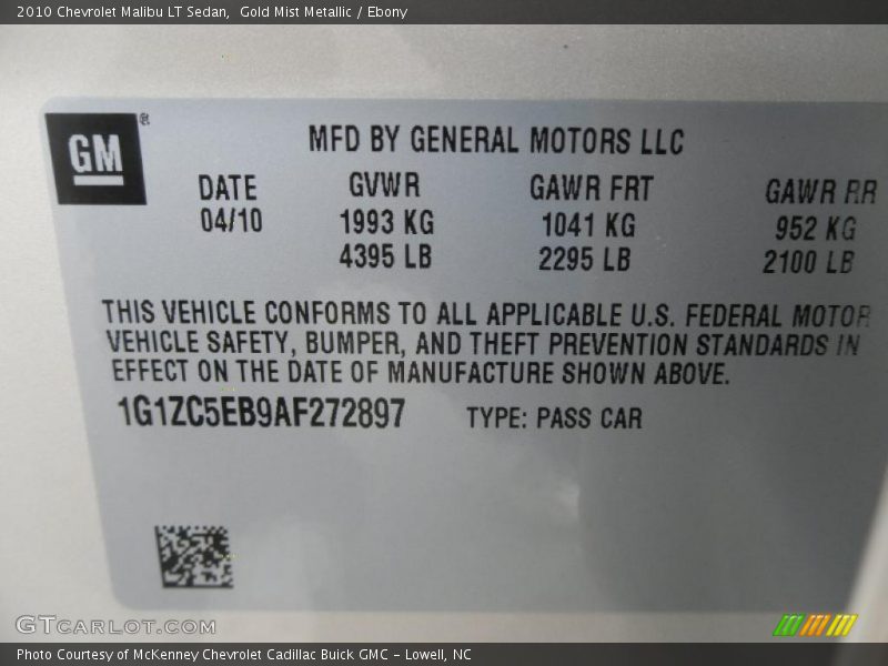 Gold Mist Metallic / Ebony 2010 Chevrolet Malibu LT Sedan