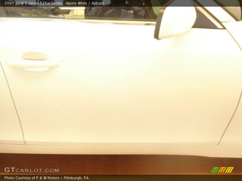 Alpine White / Auburn 2007 BMW 5 Series 525xi Sedan