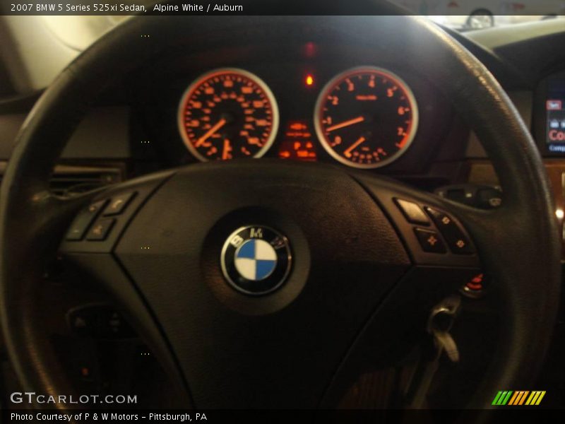 Alpine White / Auburn 2007 BMW 5 Series 525xi Sedan