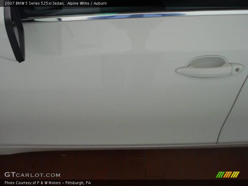 Alpine White / Auburn 2007 BMW 5 Series 525xi Sedan
