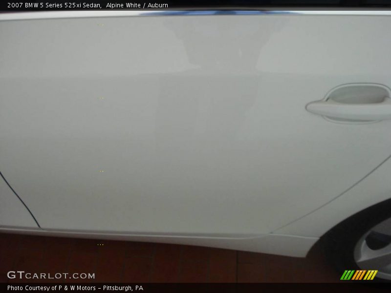 Alpine White / Auburn 2007 BMW 5 Series 525xi Sedan