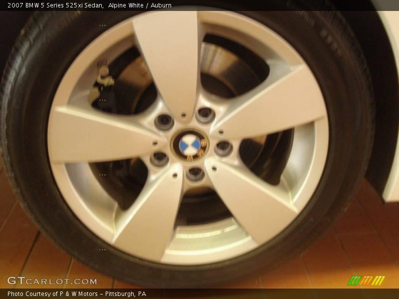 Alpine White / Auburn 2007 BMW 5 Series 525xi Sedan
