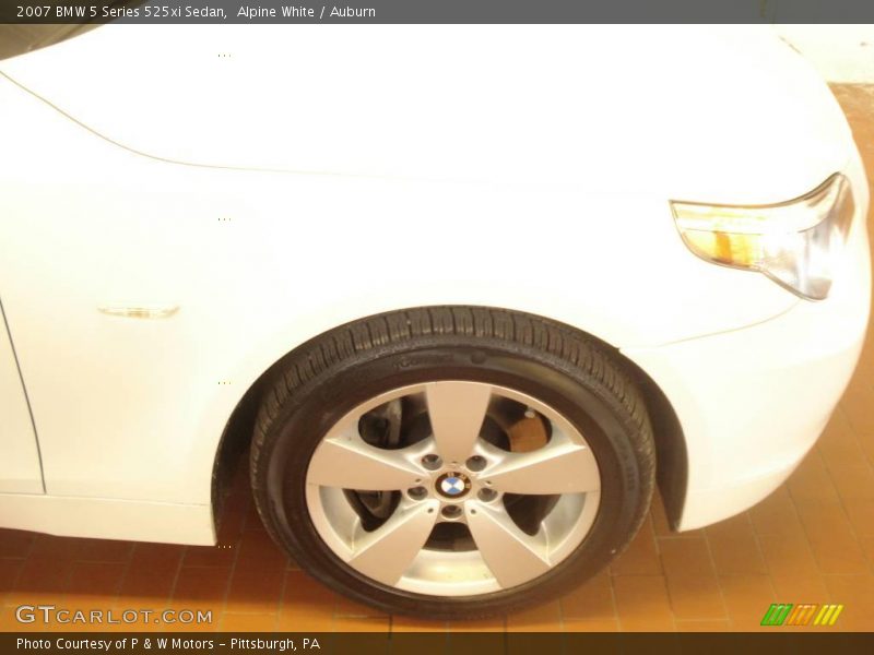 Alpine White / Auburn 2007 BMW 5 Series 525xi Sedan