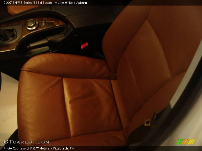 Alpine White / Auburn 2007 BMW 5 Series 525xi Sedan