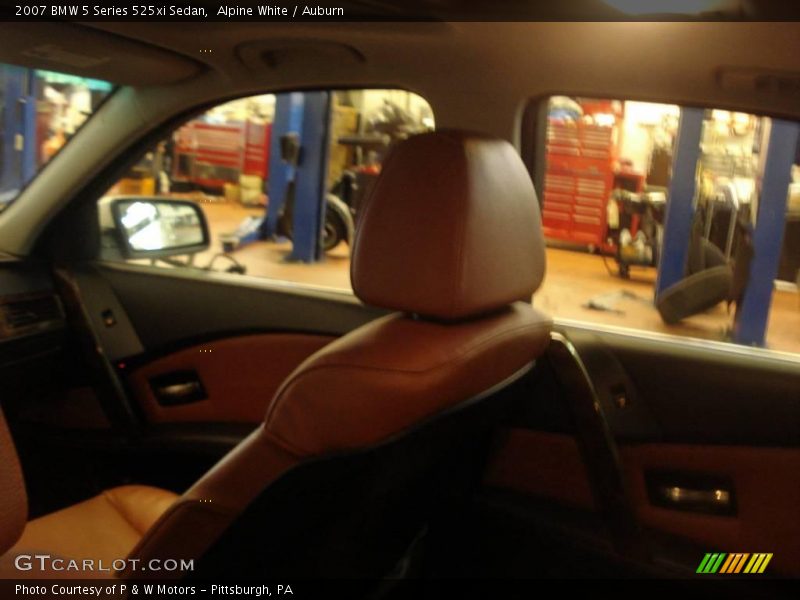 Alpine White / Auburn 2007 BMW 5 Series 525xi Sedan