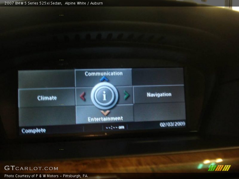Alpine White / Auburn 2007 BMW 5 Series 525xi Sedan
