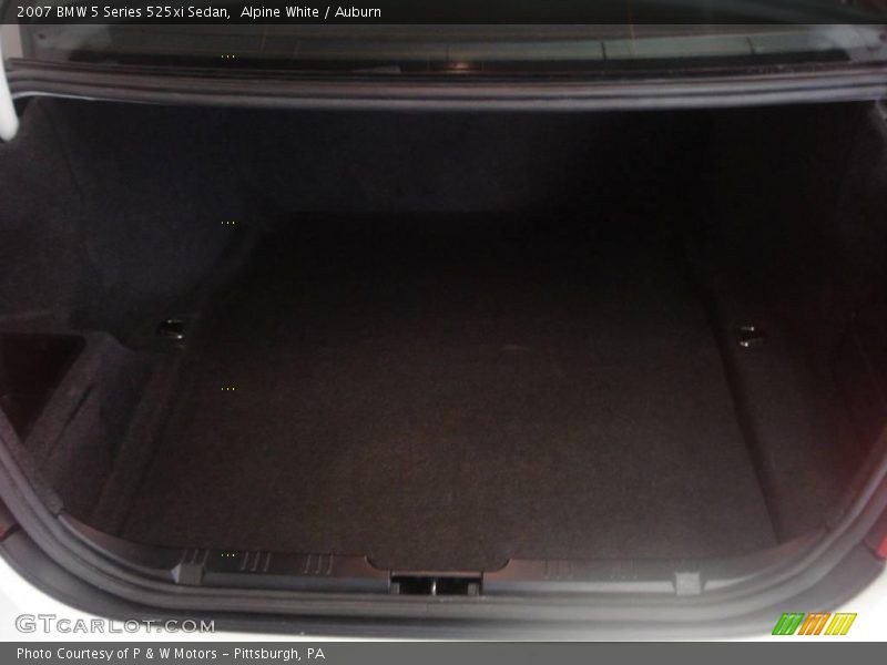 Alpine White / Auburn 2007 BMW 5 Series 525xi Sedan