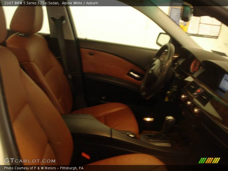 Alpine White / Auburn 2007 BMW 5 Series 525xi Sedan