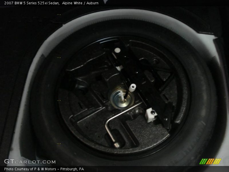 Alpine White / Auburn 2007 BMW 5 Series 525xi Sedan