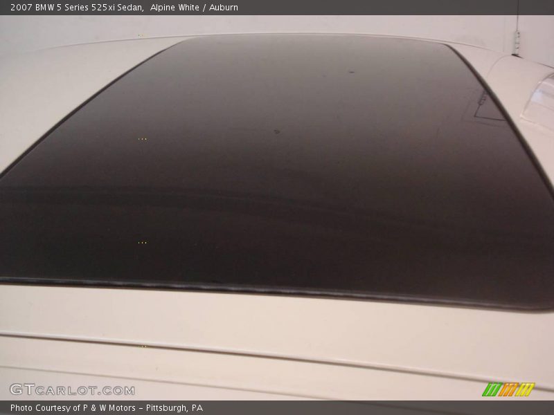 Alpine White / Auburn 2007 BMW 5 Series 525xi Sedan