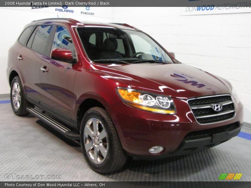 Dark Cherry Red / Black 2008 Hyundai Santa Fe Limited
