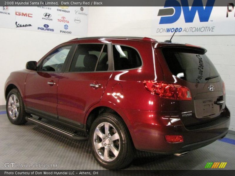 Dark Cherry Red / Black 2008 Hyundai Santa Fe Limited