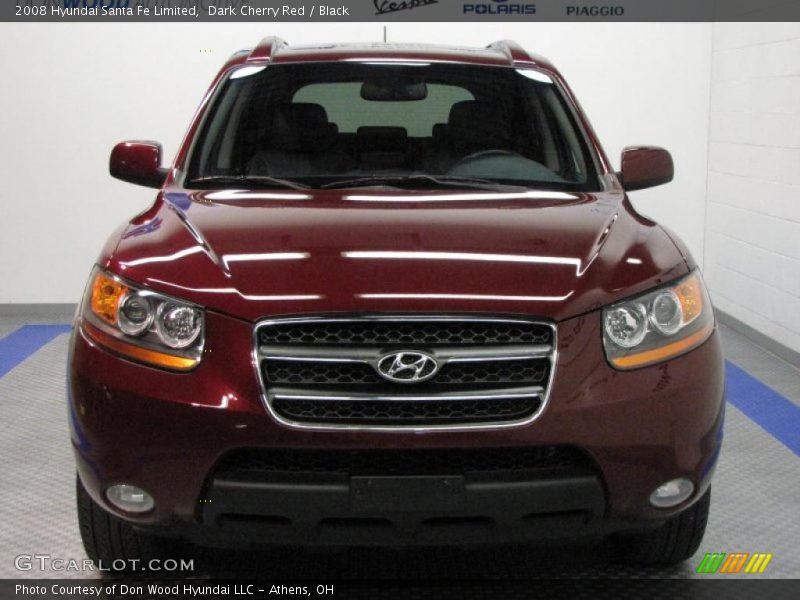 Dark Cherry Red / Black 2008 Hyundai Santa Fe Limited