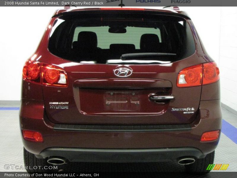 Dark Cherry Red / Black 2008 Hyundai Santa Fe Limited