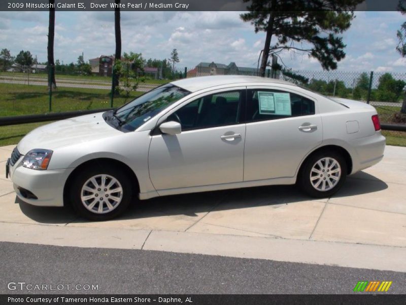 Dover White Pearl / Medium Gray 2009 Mitsubishi Galant ES