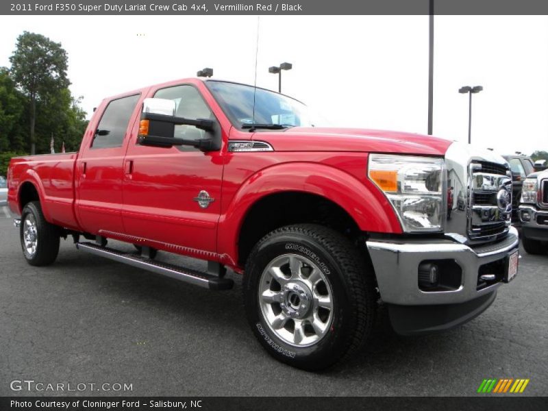 Vermillion Red / Black 2011 Ford F350 Super Duty Lariat Crew Cab 4x4