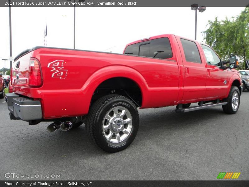 Vermillion Red / Black 2011 Ford F350 Super Duty Lariat Crew Cab 4x4