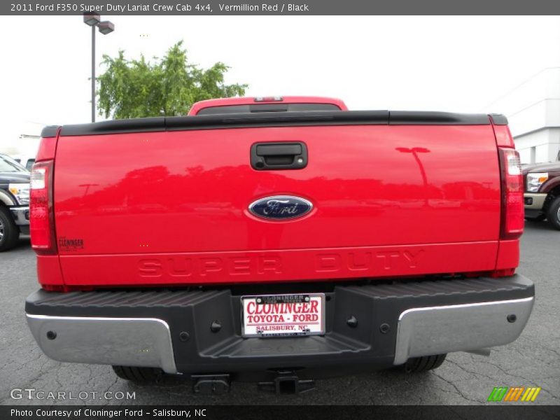 Vermillion Red / Black 2011 Ford F350 Super Duty Lariat Crew Cab 4x4