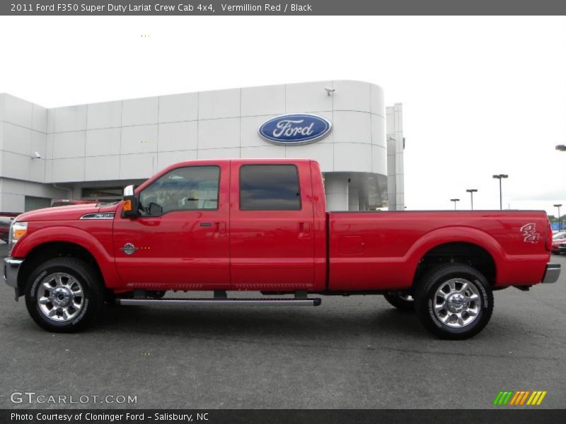 Vermillion Red / Black 2011 Ford F350 Super Duty Lariat Crew Cab 4x4